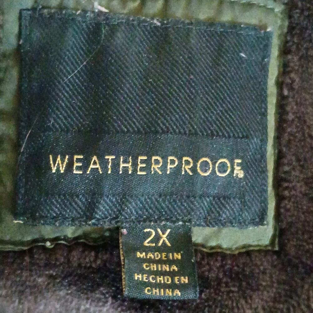 Weatherproof Green Quilted Lined Removeable Hood Full Zip Coat Women 2x - Picture 4 of 8